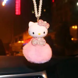 Porte-clés Hello Kitty rose paillette