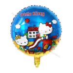 Ballons Hello Kitty résistants bleu