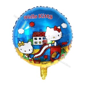 Ballons Hello Kitty résistants bleu