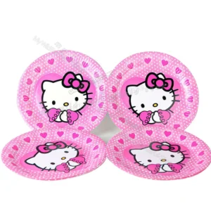 6 assiettes Hello Kitty 18 cm