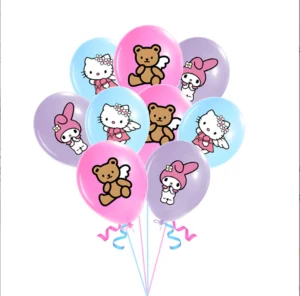 Ballons Hello Kitty Friends 10 pièces