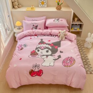 Parure de lit Kuromi pâtisserie