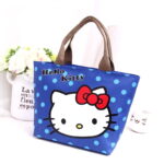 Sac à main Hello Kitty pois bleu
