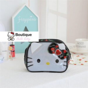Trousse de toilette Hello Kitty emoji noir