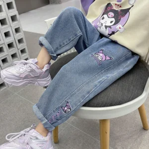 Jean enfant Hello Kitty rose