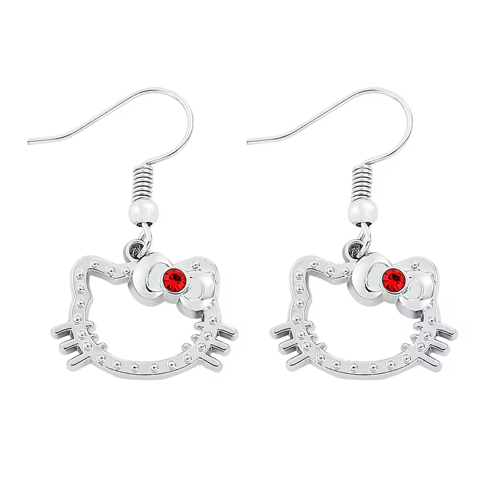 Boucle d'oreille Hello Kitty cristal