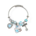 Bracelet Hello Kitty Fantasy bleu ciel