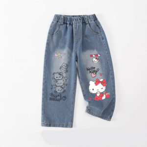 Jean enfant Hello Kitty fraise