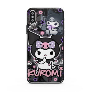 Coque Kuromi noire et rose