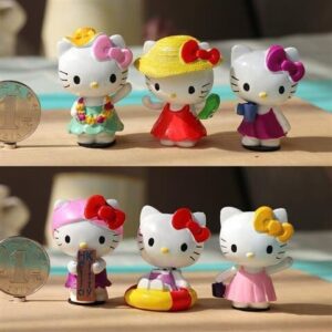 Figurine Hello Kitty été x6