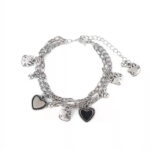 Bracelet en acier Hello Kitty noir