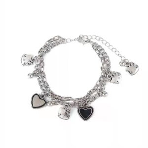 Bracelet en acier Hello Kitty noir