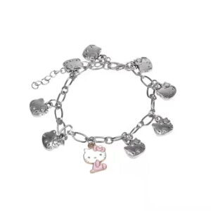 Bracelet Hello Kitty en acier rose